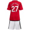 Manchester United Alex Telles 27 Børn Hjemmebanesæt 2023-24 Kortærmet(+ Korte bukser)